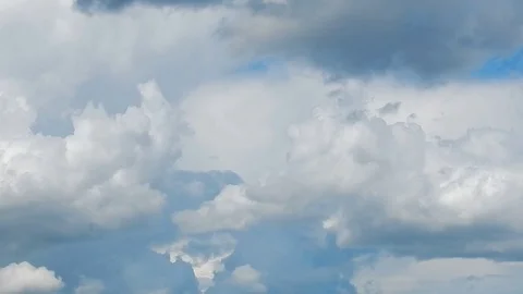 The movement of the clouds during a thunderstorm and a storm Stock Footage 79613522