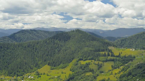The movement of clouds high in the Carpathian Mountains (Timelapse) Stock-Footage 26156809