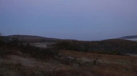 Movement of the clouds on the mountain Stock Footage 12606709