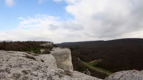 Movement of the clouds on the mountain Stock Footage 22775965