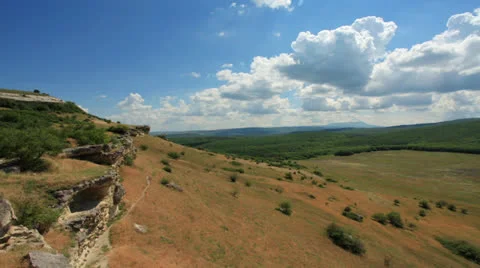 Movement of the clouds on the mountain. Stock Footage 24978997