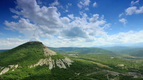 Movement of the clouds on the mountain.  Stock Footage 24979472