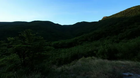 Movement of the clouds on the mountain Grand Canyon of Crimea, Crimea,  Stock Footage 41869072