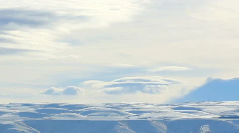 Movement of the clouds on the mountains Elbrus, Northern Caucasus, Russia Stock Footage 46974473