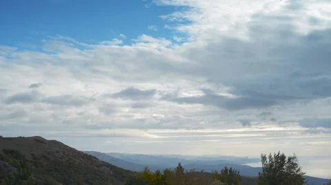 The movement of clouds in Mountains (Timelapse) Stock-Footage 30468419