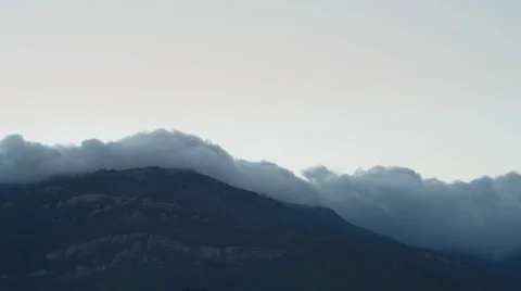 The movement of clouds in Mountains (Timelapse) Stock Footage 30563207