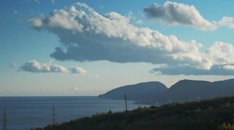 The movement of clouds in Mountains (Timelapse) Video stock 30564287