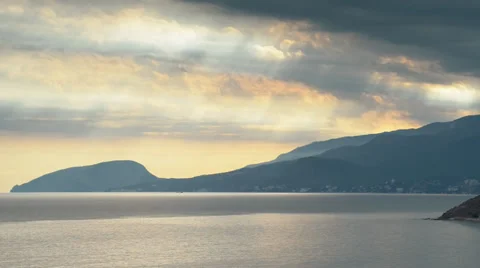 The movement of clouds in Mountains (Timelapse) Video stock 30833397