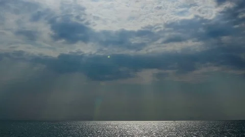 Movement of the clouds over the Black Sea. Adler, Russia, Full HD Stock Footage 73331703