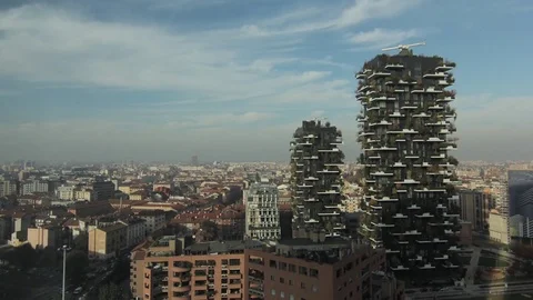 Movement of clouds over the city Stock Footage 71817470