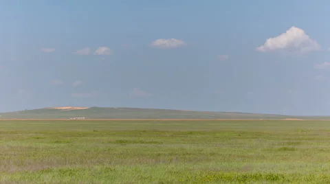 The movement of clouds over the fields of wheat in the vast steppes of the Don Stock Footage 63163542