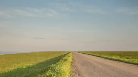 The movement of clouds over the fields of wheat in the vast steppes of the Don. Video stock 63163737