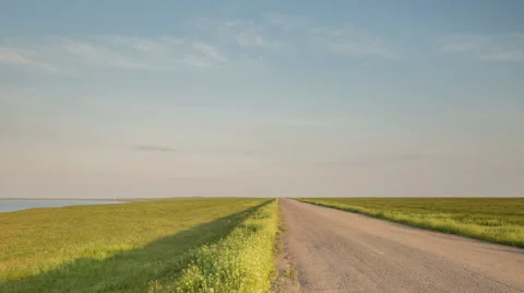 The movement of clouds over the fields of wheat in the vast steppes of the Don Stock Footage 63163797