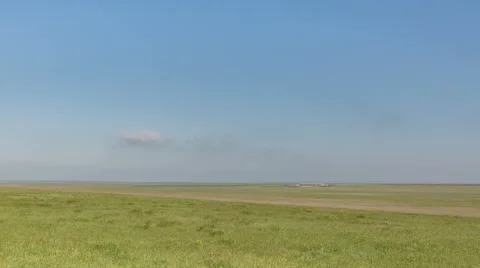 The movement of clouds over the fields of wheat in the vast steppes of the Don. Stock Footage 63164105