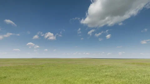 The movement of clouds over the fields of wheat in the vast steppes of the Don Video stock 63166329