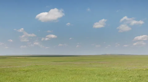 The movement of clouds over the fields of wheat in the vast steppes of the Don Video stock 63166570