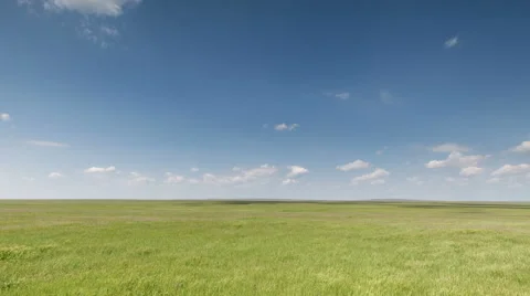 The movement of clouds over the fields of wheat in the vast steppes of the Don. Stock Footage 63166801