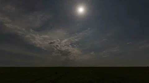 The movement of clouds over the fields of wheat in the vast steppes of the Don Stock Footage 63199570