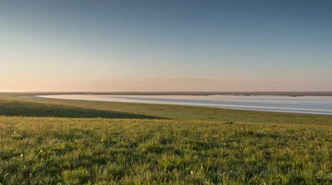 The movement of clouds over the fields of wheat in the vast steppes of the Don. Stock Footage 63200361