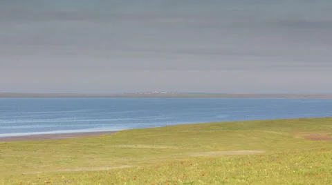 The movement of clouds over the fields of wheat in the vast steppes of the Don. Stock Footage 63200678
