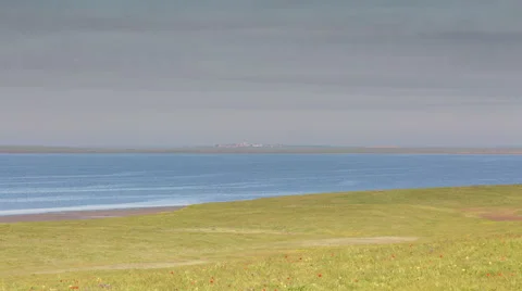 The movement of clouds over the fields of wheat in the vast steppes of the Don Stock Footage 63200716