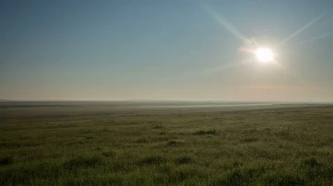 The movement of clouds over the fields of wheat in the vast steppes of the Don. Stock Footage 63200917