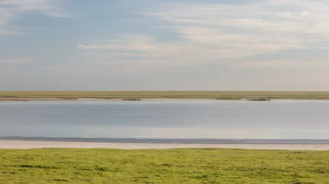 The movement of clouds over the fields of wheat in the vast steppes of the Don. Stock Footage 63201155