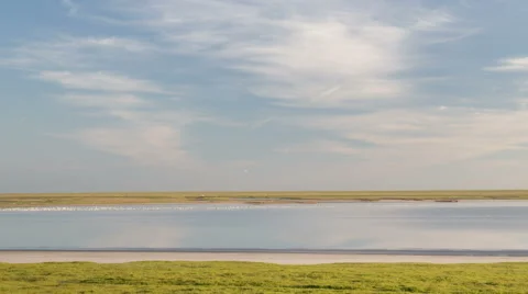 The movement of clouds over the fields of wheat in the vast steppes of the Don Stock Footage 63201715