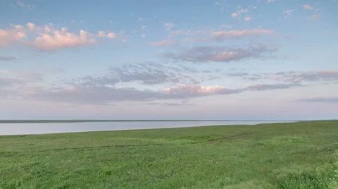 The movement of clouds over the fields of wheat in the vast steppes of the Don. Stock Footage 63202328