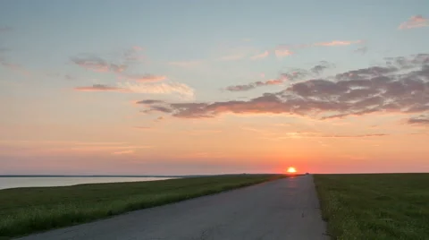 The movement of clouds over the fields of wheat in the vast steppes of the Don. Stock Footage 63204943