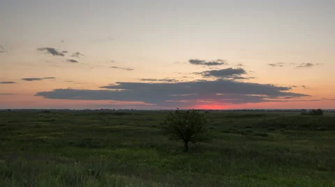 The movement of clouds over the fields of wheat in the vast steppes of the Don. Video stock 63854714