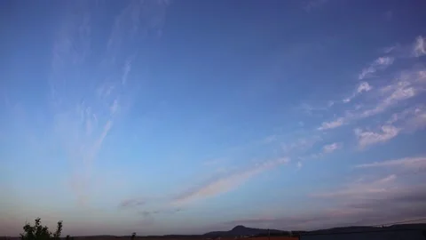 Movement of clouds over the horizon Video stock 196932726
