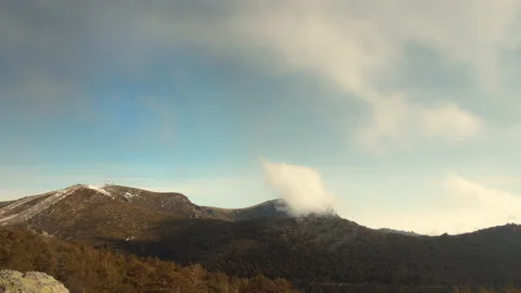 Movement of clouds over the mountain Stock Footage 149758939