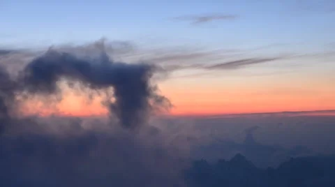 Movement of clouds over the mountains Stock Footage 61819683