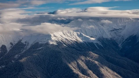The movement of the clouds over the mountains Stock Footage 103939773