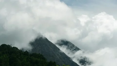 Movement of clouds over mountains Stock Footage 140242241