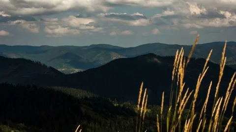 Movement of clouds over the mountains, shadows 動画素材 73924532