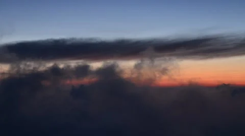 Movement of clouds over the mountains on sunset Stock Footage 61819688