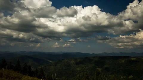Movement of clouds, shadows of clouds, mountains 動画素材 73924533
