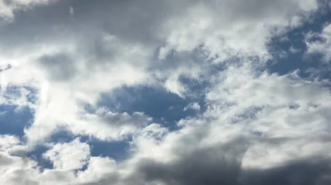 The movement of clouds in the sky. Time lapse. Siberia. Stock Footage 52961295