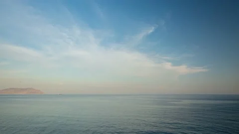 The movement of clouds in the spring in the Crimea peninsula Stock Footage 144054776