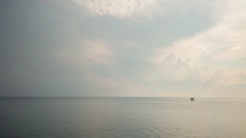 The movement of clouds in the spring in the Crimea peninsula Stock Footage 144054819