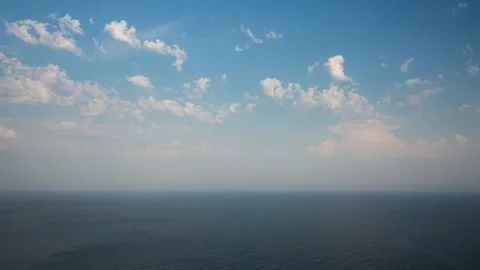 The movement of clouds in the spring in the Crimea peninsula Stock Footage 144054939