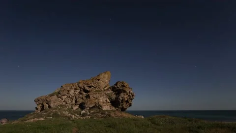 The movement of clouds in the spring in the Crimea peninsula Stock Footage 145389185