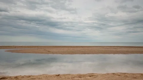The movement of clouds in the spring in the Crimea peninsula Stock Footage 145389224