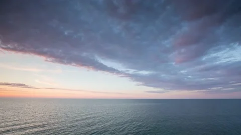 The movement of clouds in the spring in the Crimea peninsula Stock Footage 145389282