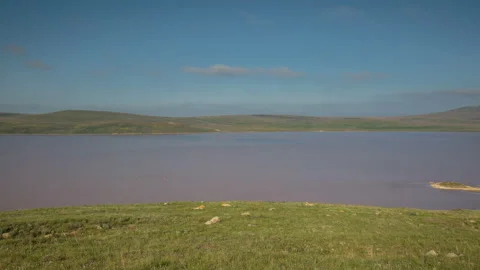 The movement of clouds in the spring in the steppe part of the Crimea Stock Footage 85511007