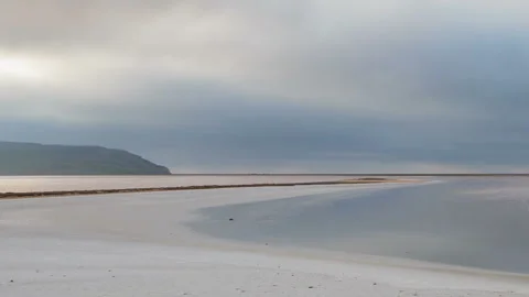 The movement of clouds in the spring in the steppe part of the Crimea peninsula Stock Footage 85515575