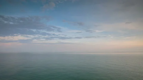 The movement of clouds in the spring in the steppe part of the Crimea Stock Footage 85516442