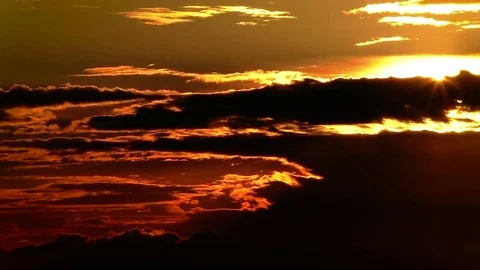 Movement of clouds at sunset - Dark-red palette - Timelapse 動画素材 77454641